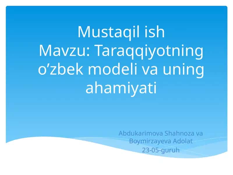 Mustaqilish 1
