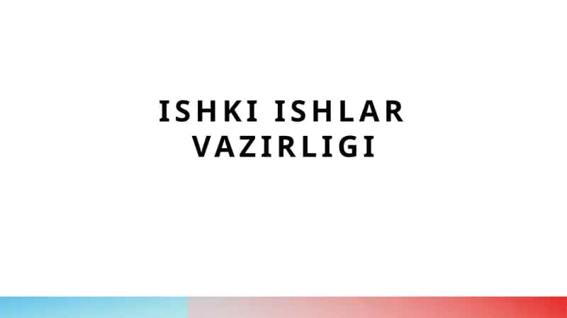 Ishki ishlar vazirligi 1