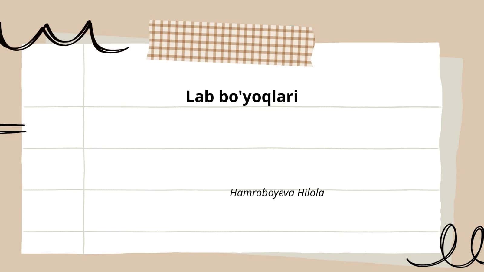 Lab bo'yoqlari 1