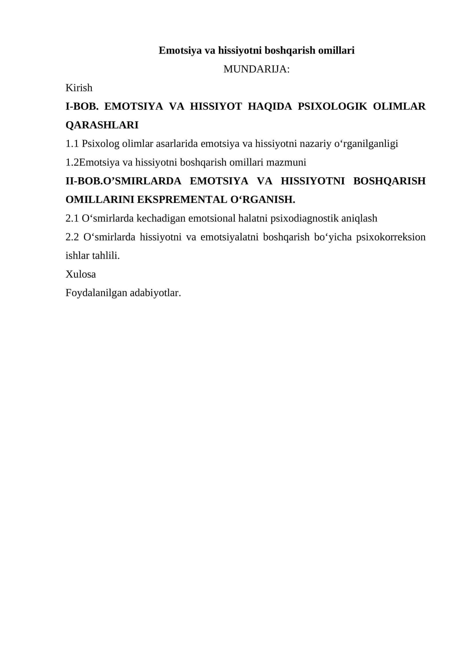 Emotsiya va hissiyotni boshqarish omillari 1