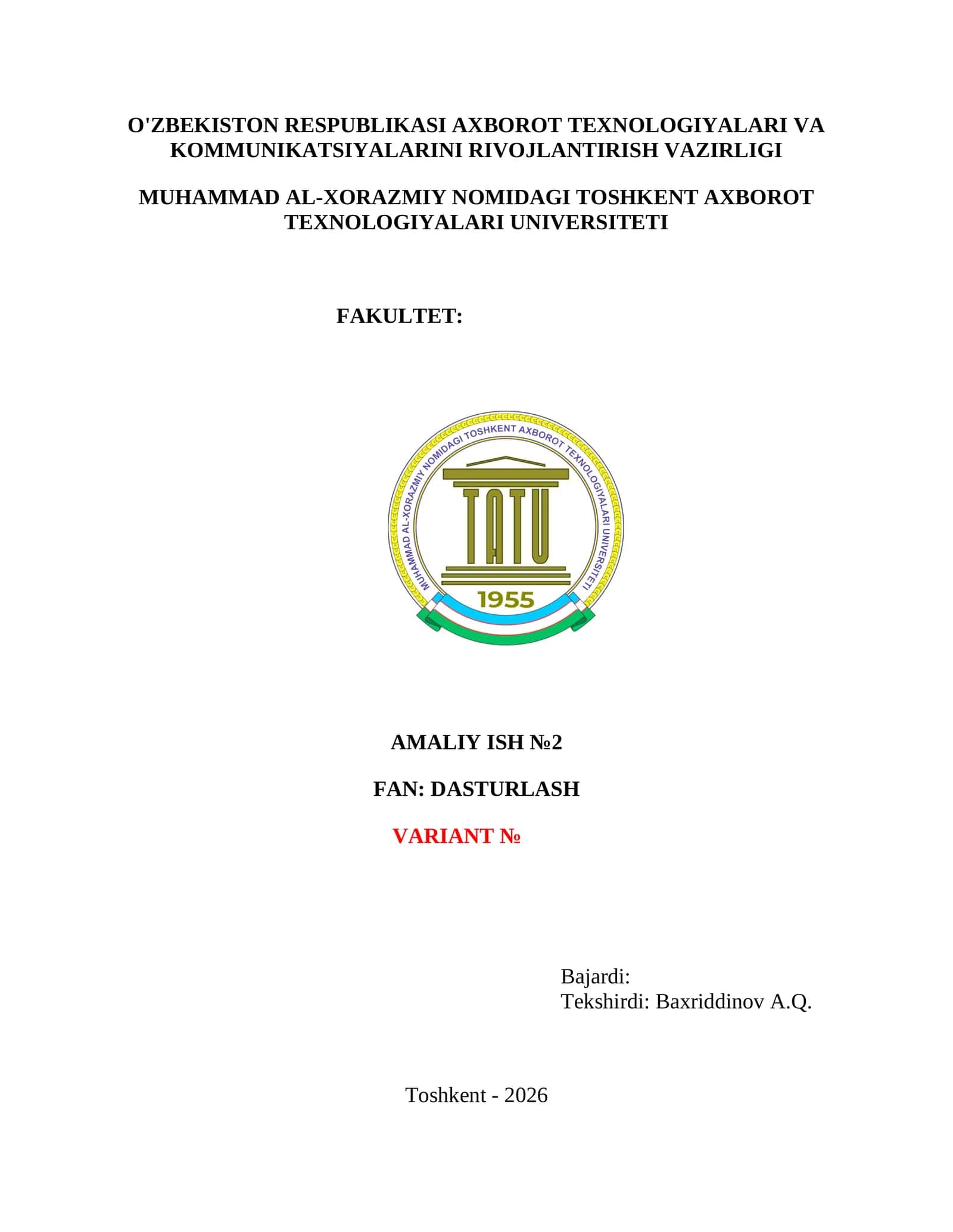 AMALIY ISH №2 1