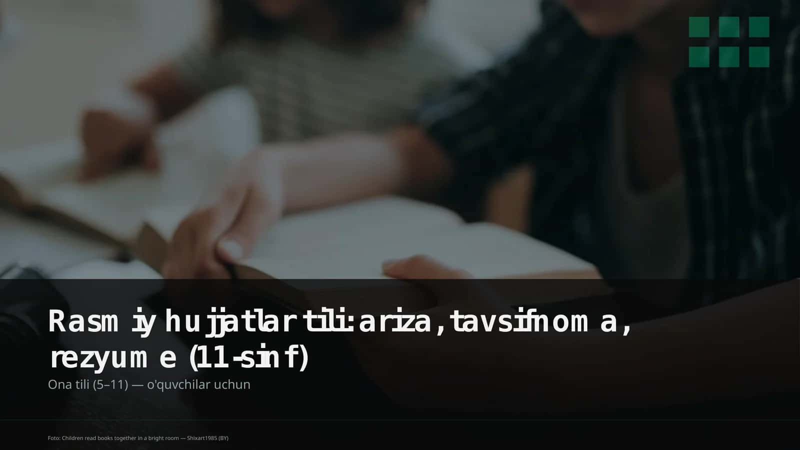 Rasmiy hujjatlar tili: ariza, tavsifnoma, rezyume (11-sinf) 1