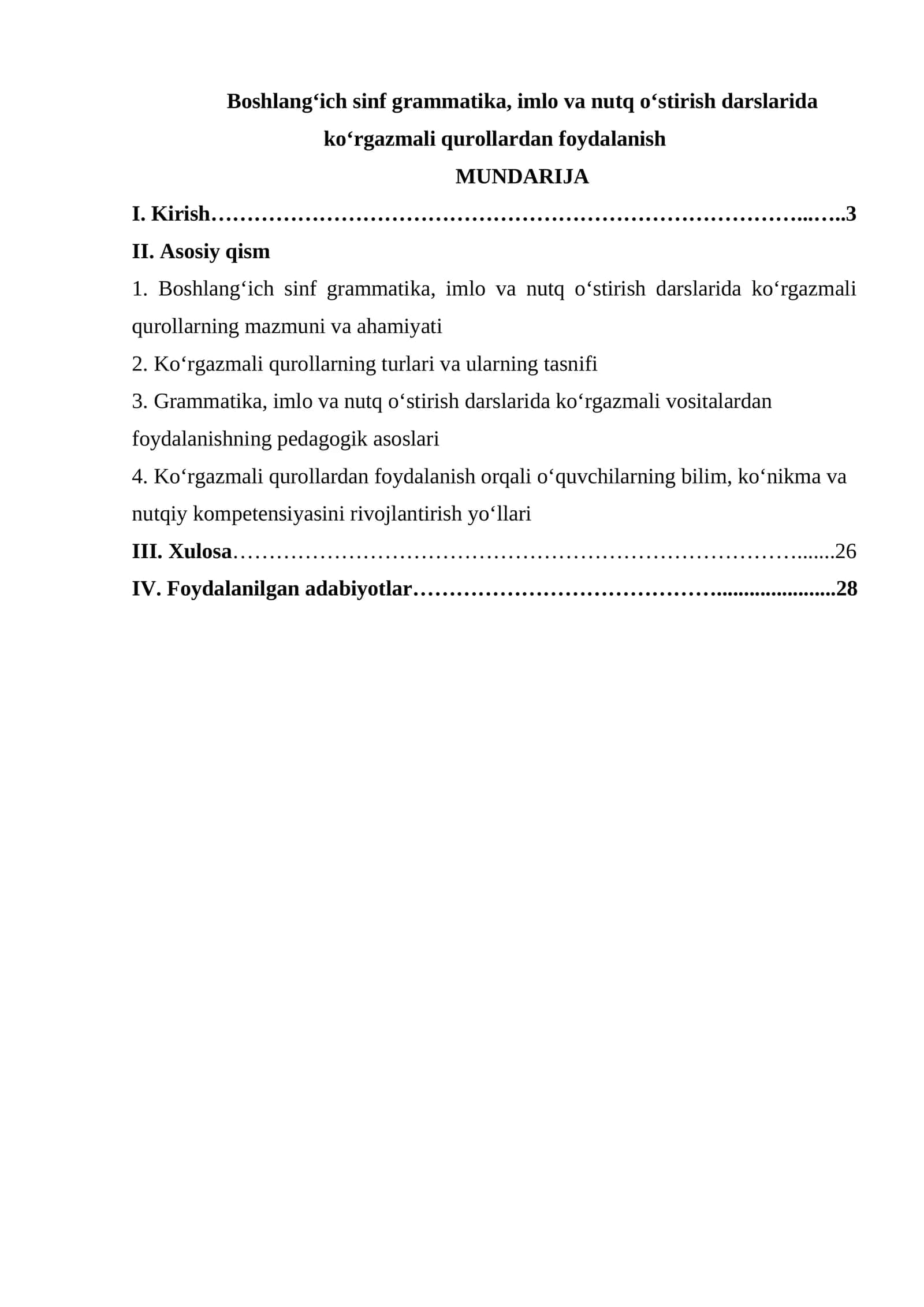 Boshlang‘ich sinf grammatika, imlo va nutq o‘stirish darslarida ko‘rgazmali qurollardan foydalanish 1