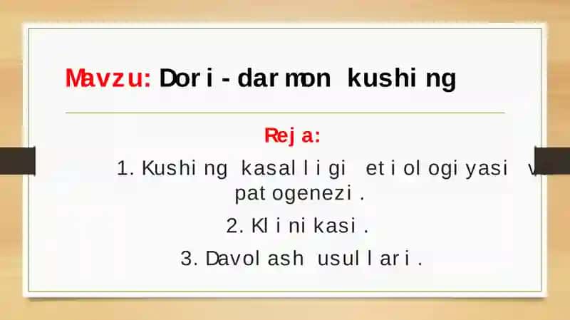 Dori-darmon kushing
