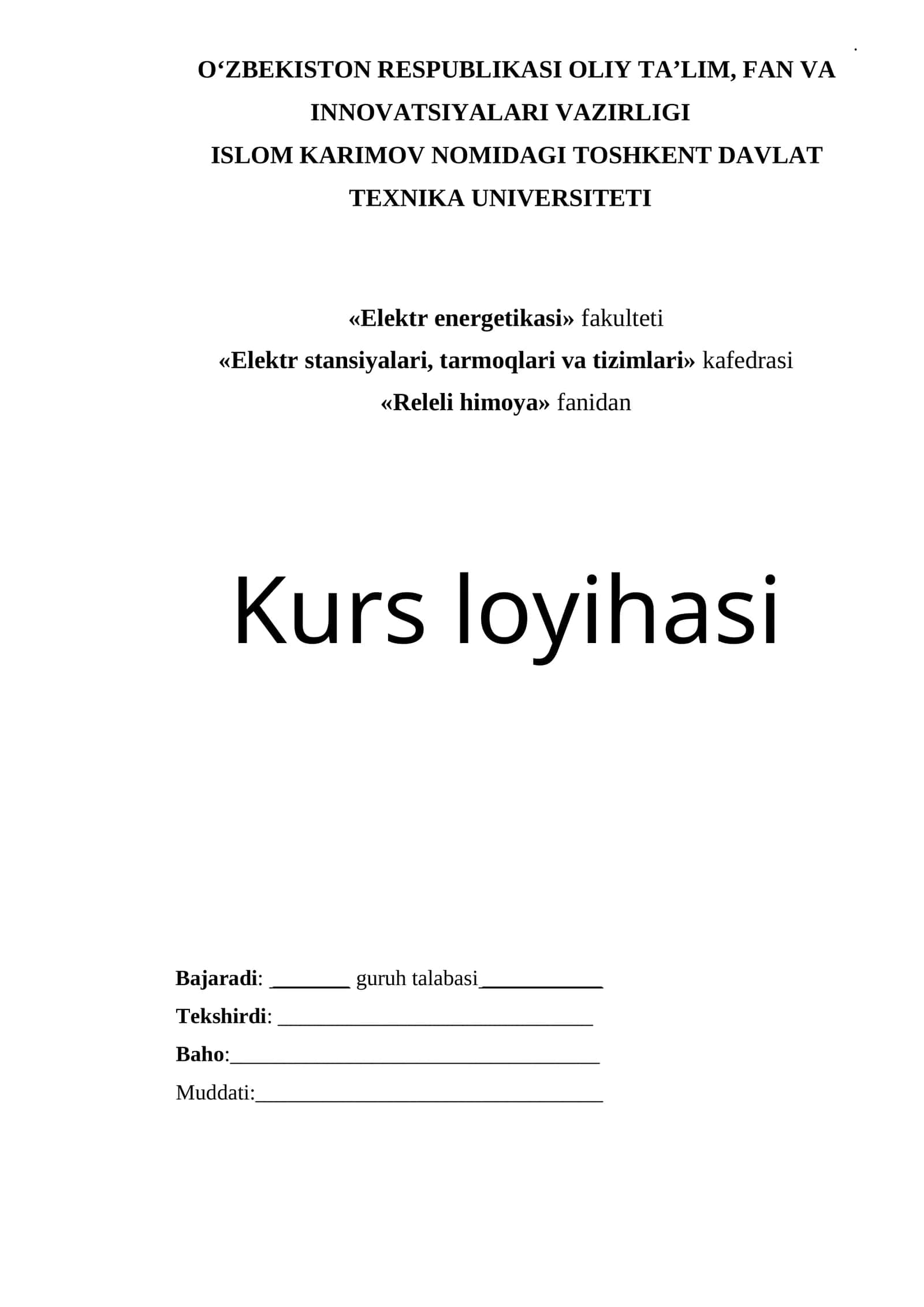 Kurs loyihasi 1