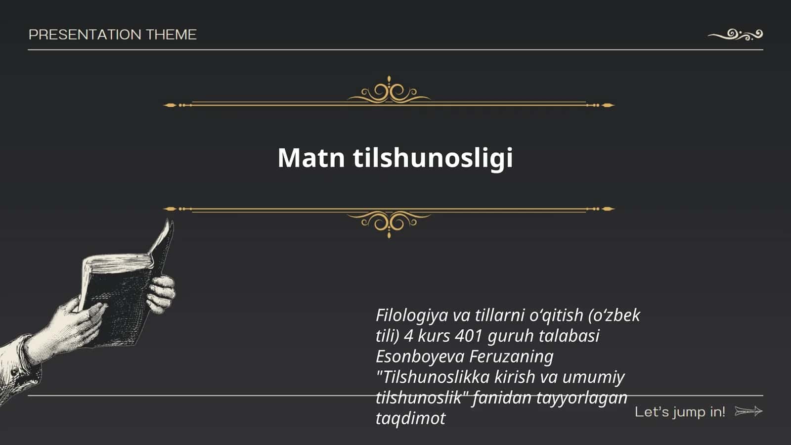 Tilshunoslikka kirish va umumiy tilshunoslik 1