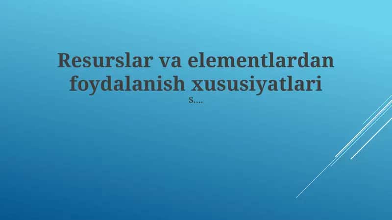 Elementlarni ishlatish naqshlari 1