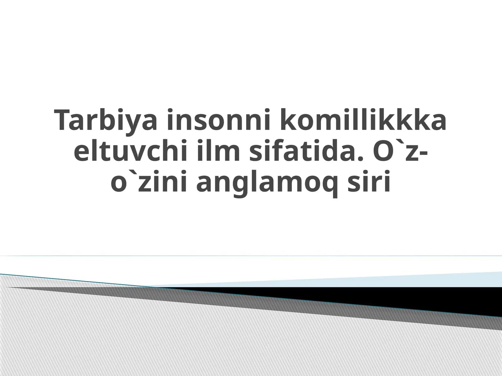 Tarbiya sifati 1