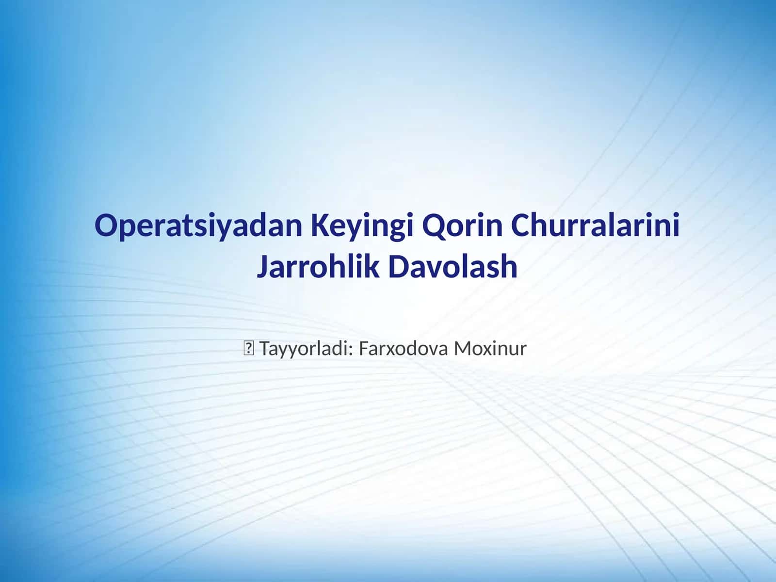 Operatsiyadan Keyingi Qorin Churralarini Jarrohlik Davolash 1