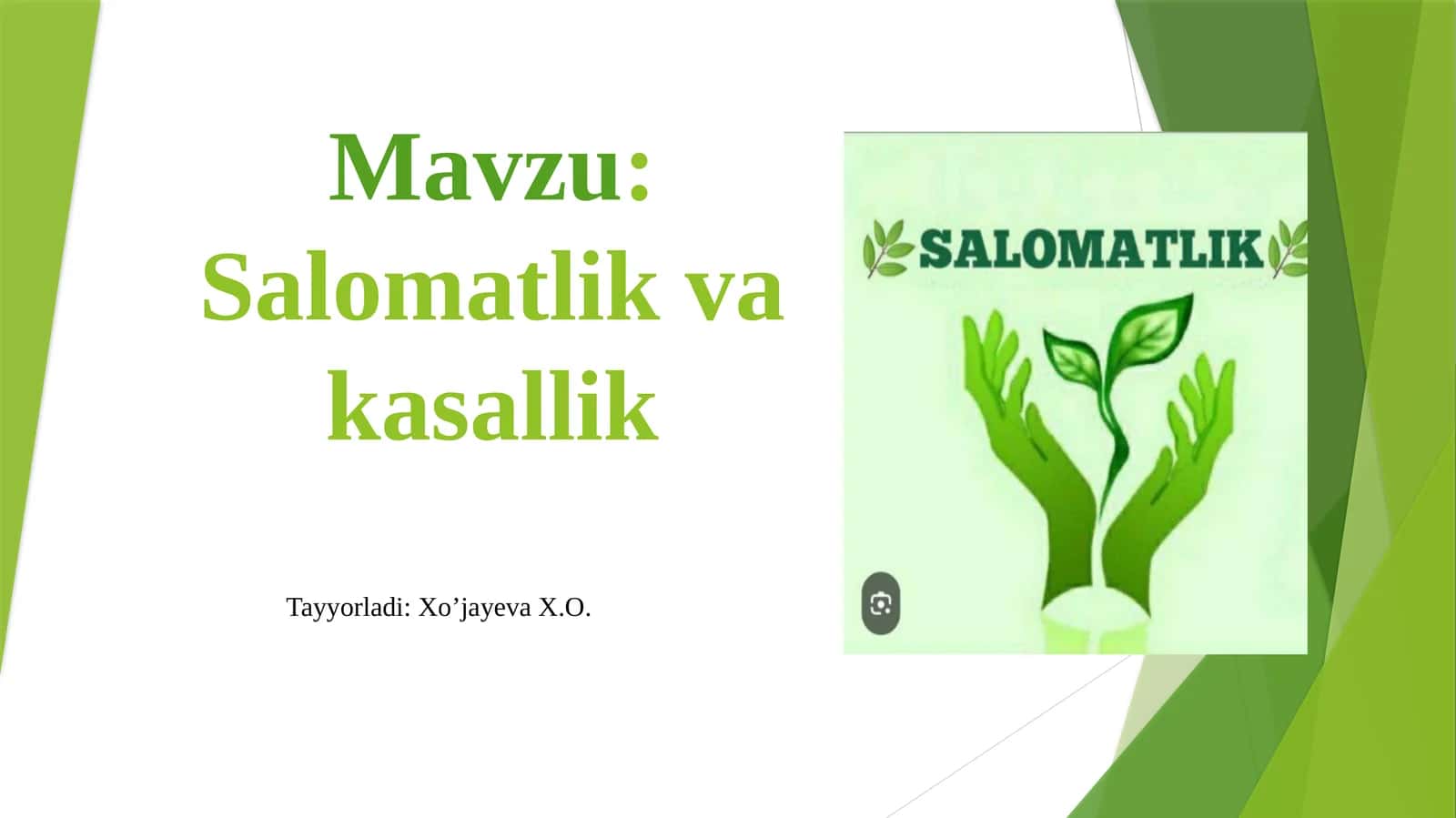 Salomatlik vakasallik 1