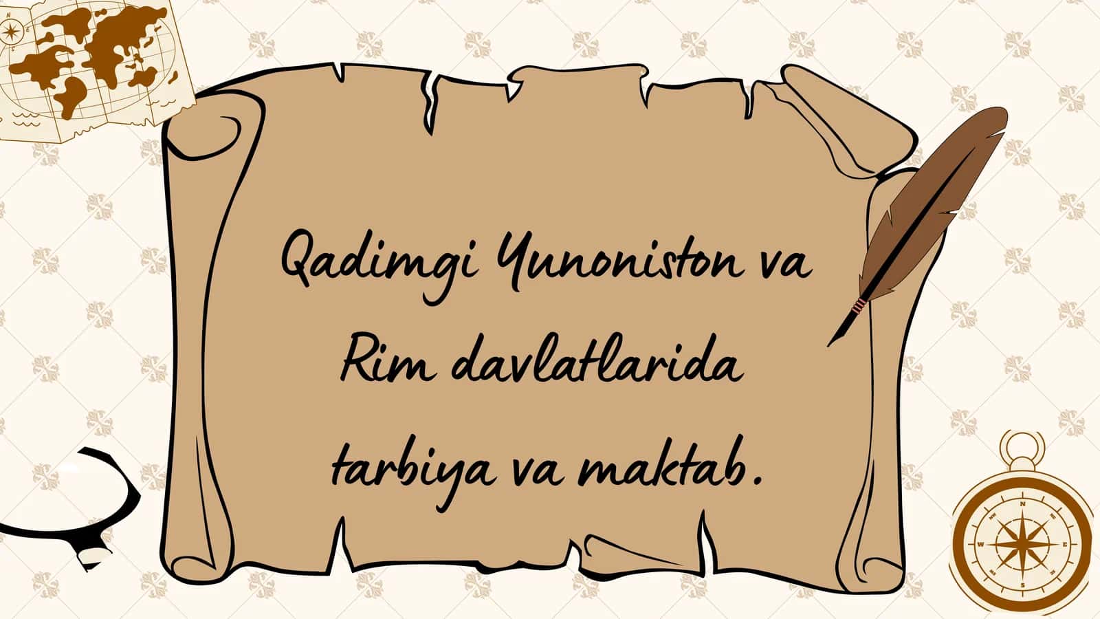 Qadimgi Yunoniston va  Rim davlatlarida  tarbiya va maktab 1