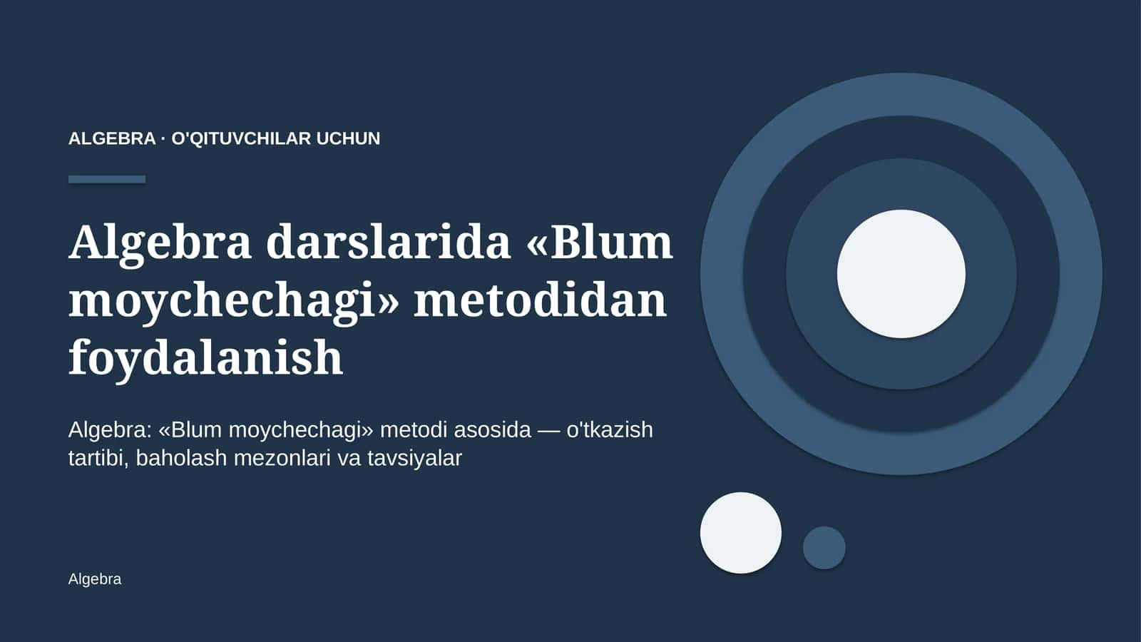 algebra darslarida blum moychechagi metodidan foydalanish 4861 1