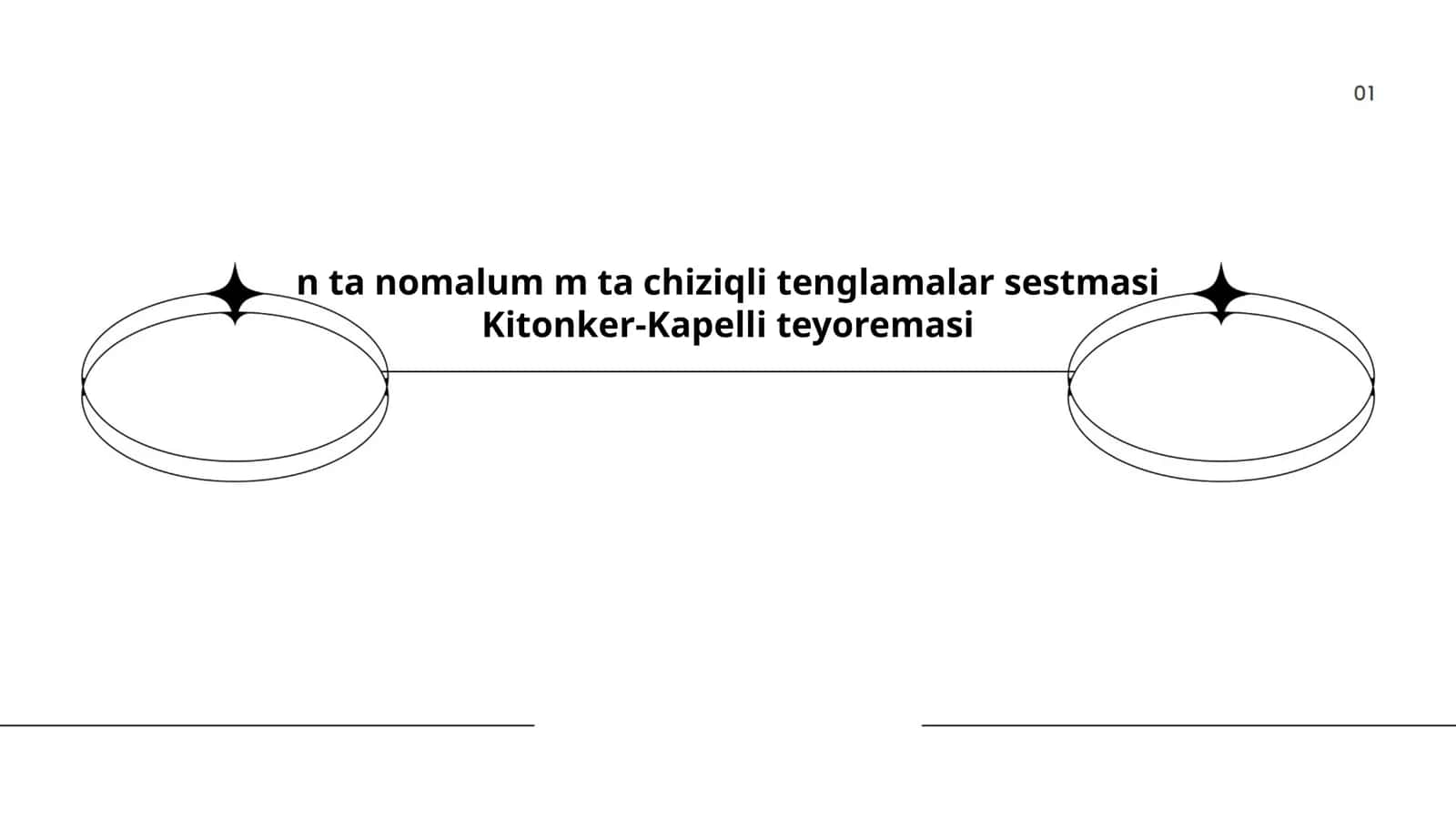 Chiziqli tenglamalar sistemasini ta'riflash 1