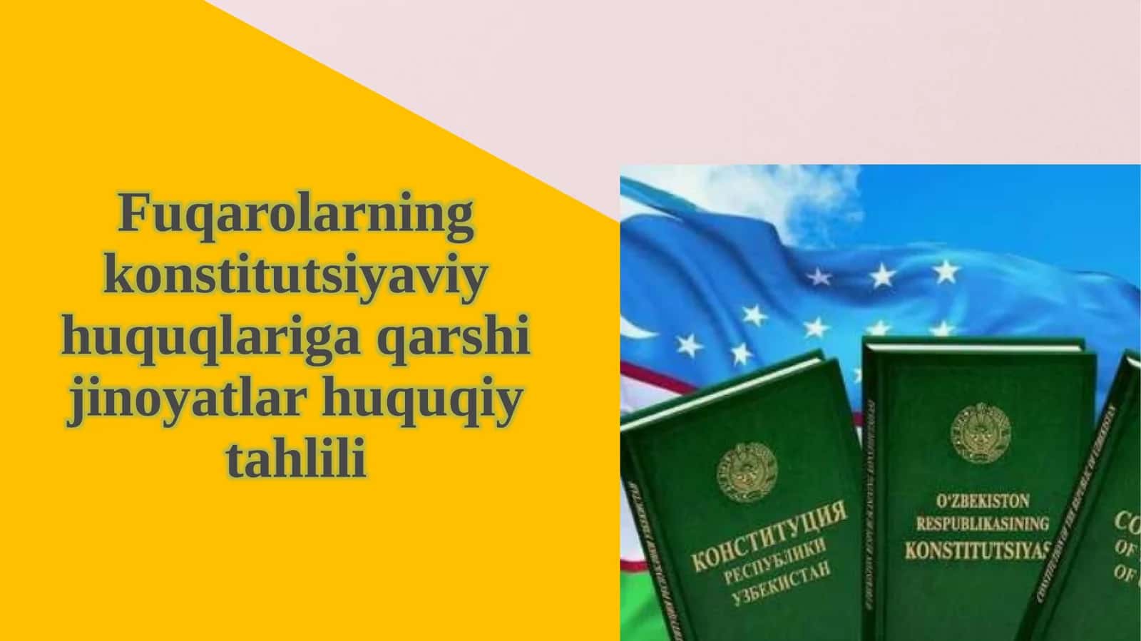 Fuqarolarning konstitutsiyaviy huquqlariga qarshi jinoyatlar huquqiy tahlili 1