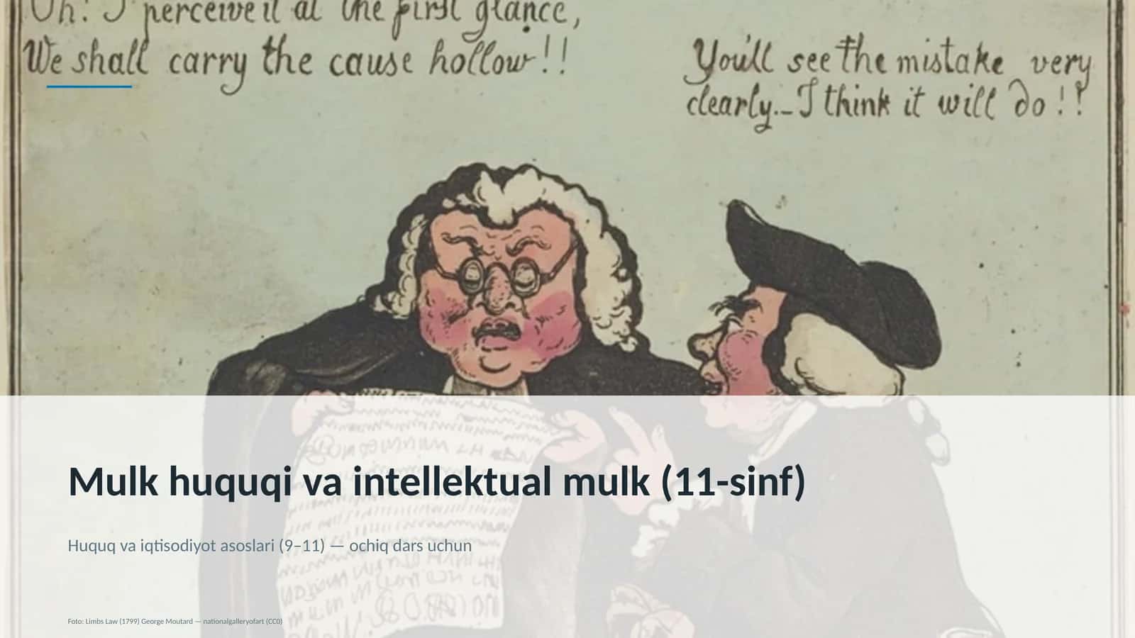 Mulk huquqi va intellektual mulk (11-sinf) 1