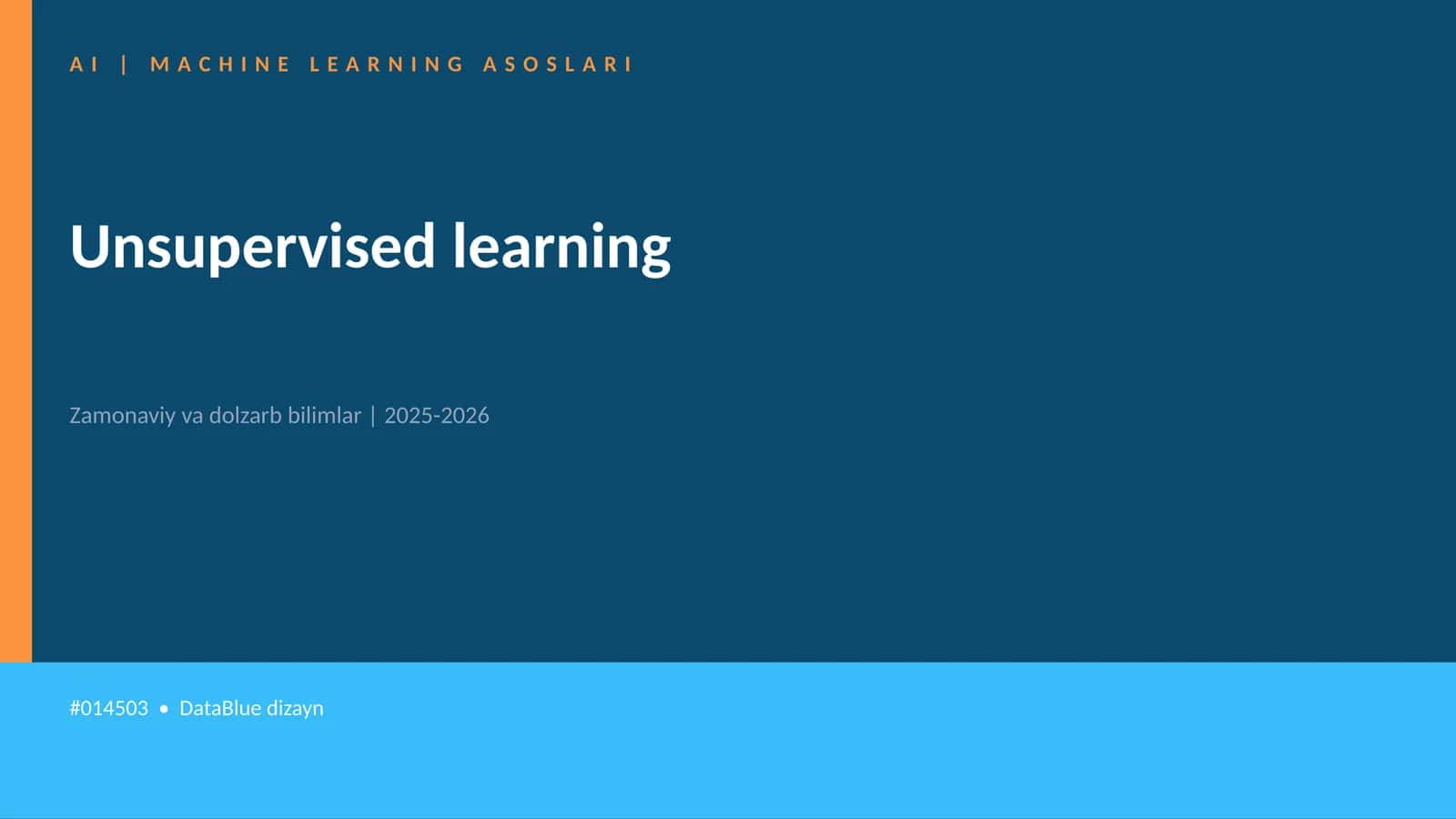 AI | MACHINE LEARNING ASOSLARI 1