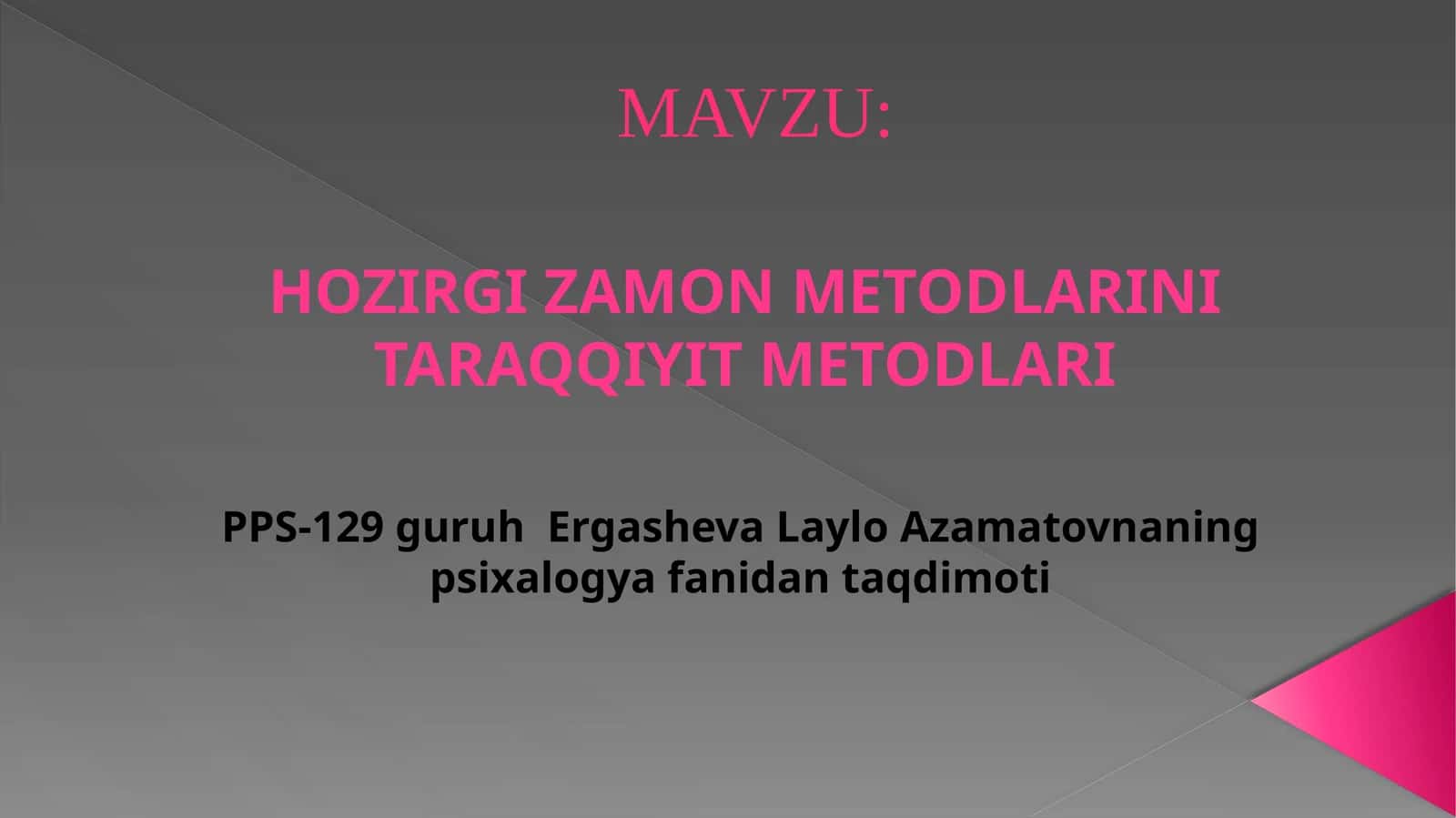 Psixologik metodlar 1