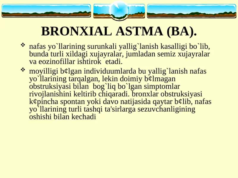 BRONXIAL ASTMA (BA) 1