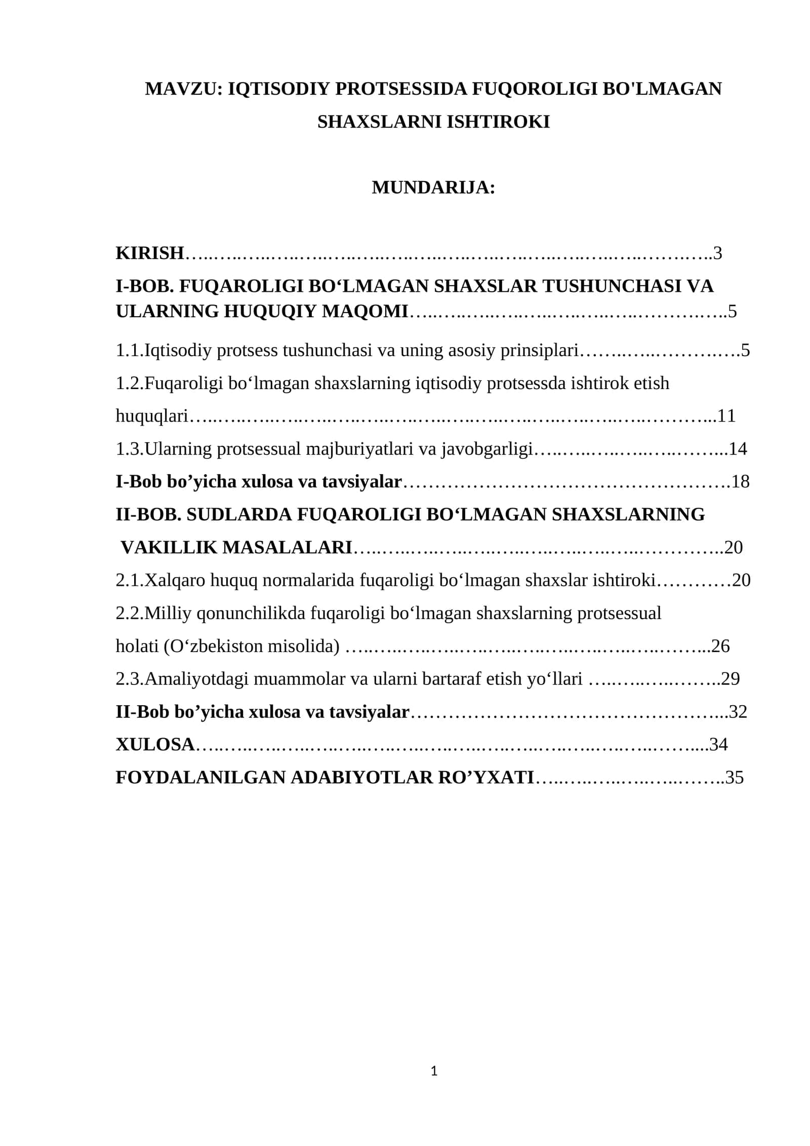 IQTISODIY PROTSESSIDA FUQOROLIGI BO'LMAGAN SHAXSLARNI ISHTIROKI 1