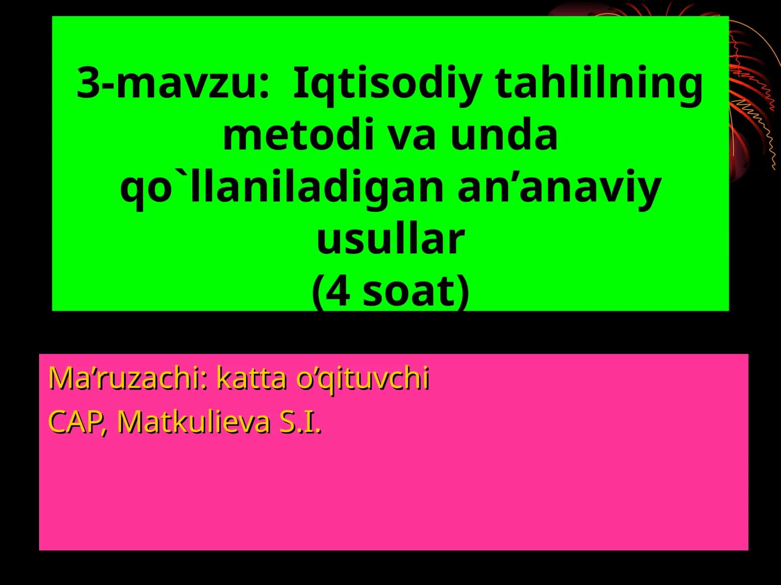 Iqtisоdiy tahlilning mеtоdi va unda qo`llaniladigan an’anaviyusullar 1