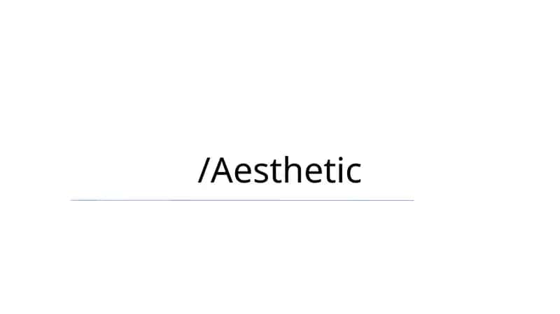 Estetikani aniqlash 1