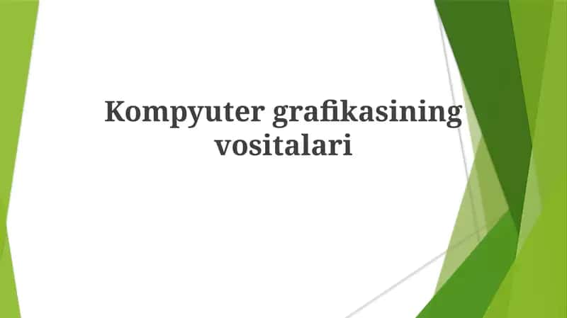 Kompyutergrafikasiningvositalari 1