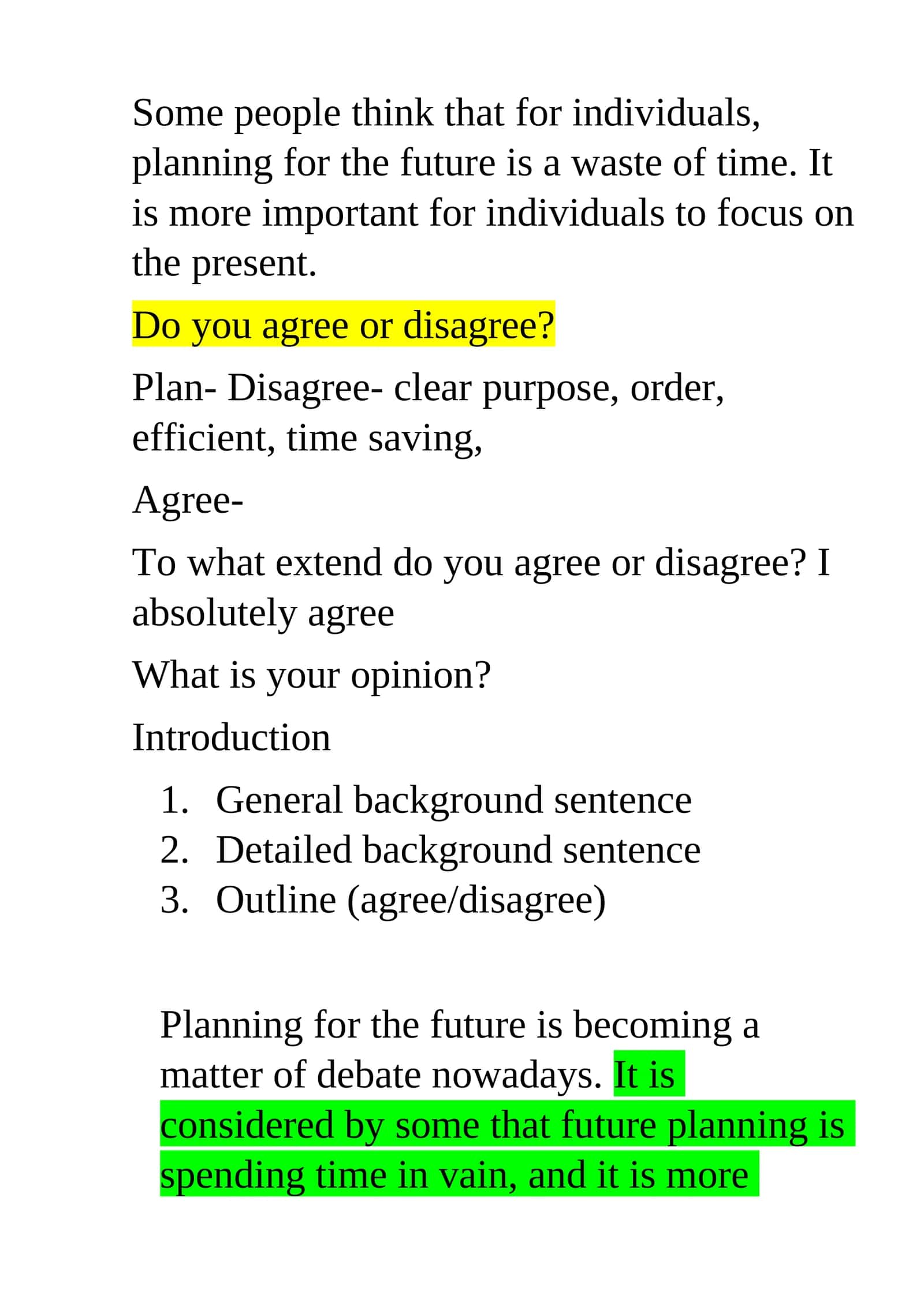 Future Planning for Individuals 1