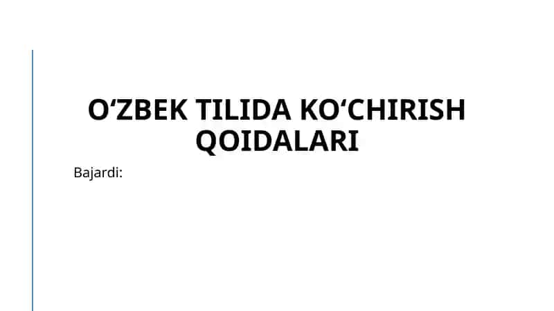 Oʻzbek tilida koʻchirish qoidalari