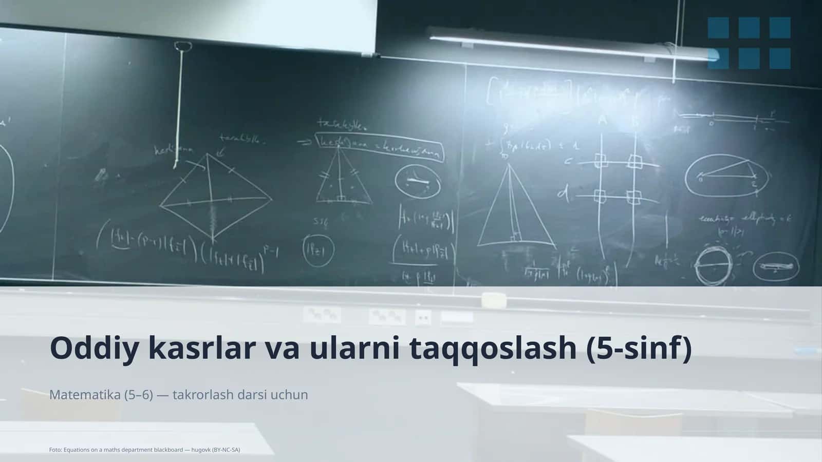 Oddiy kasrlar va ularni taqqoslash (5-sinf) 1