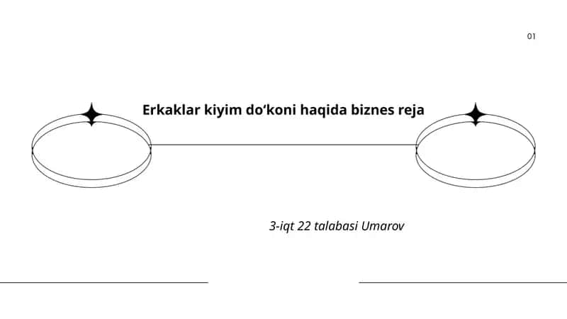 Erkaklar kiyim doʻkoni haqida biznes reja 1