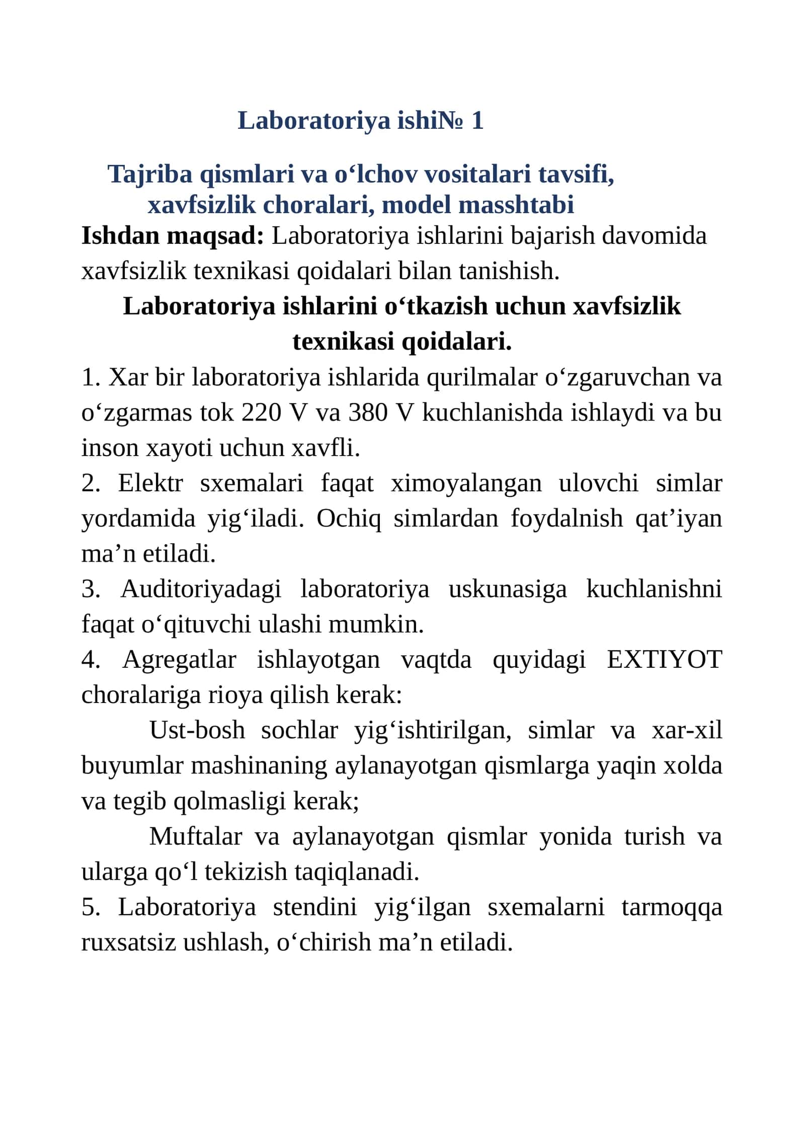 Laboratoriya ishi№ 1 1