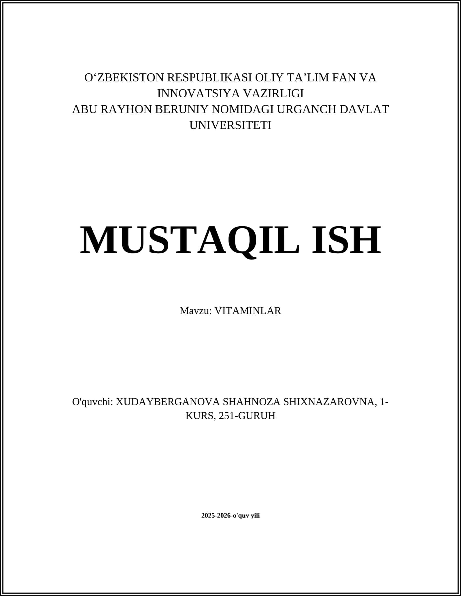VITAMINLAR 1