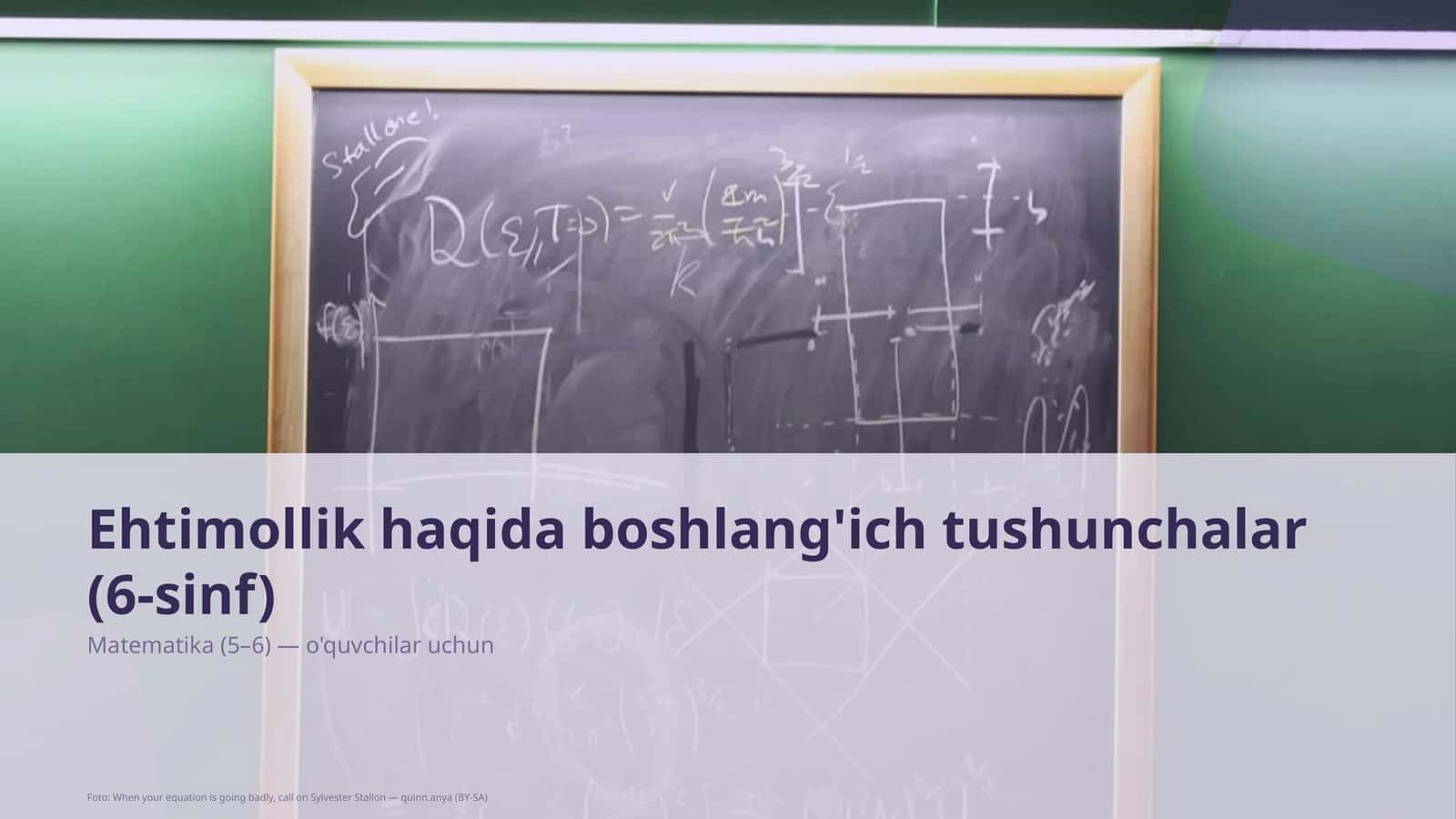 Ehtimollik haqida boshlang'ich tushunchalar (6-sinf) 1