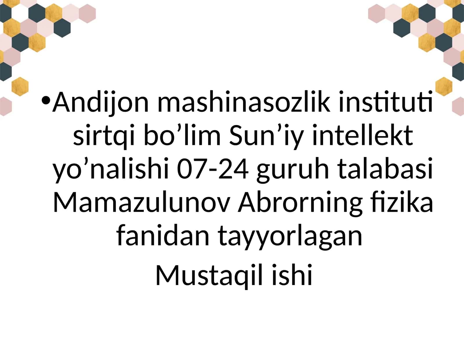 Impuls.Impulsningsaqlanishqonuni. Mеxanikishvaenеrgiya 1