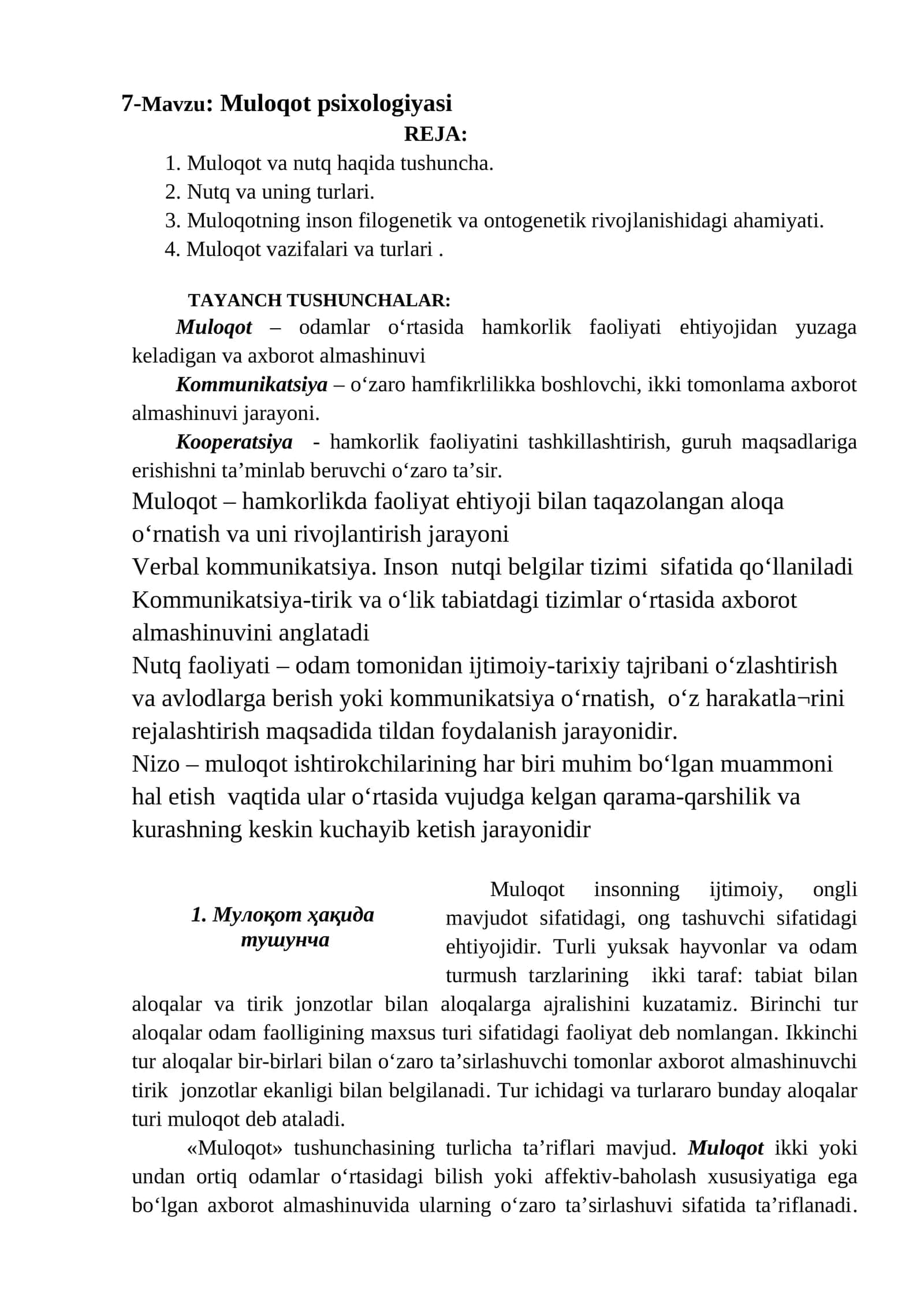 Muloqot psixologiyasi 1