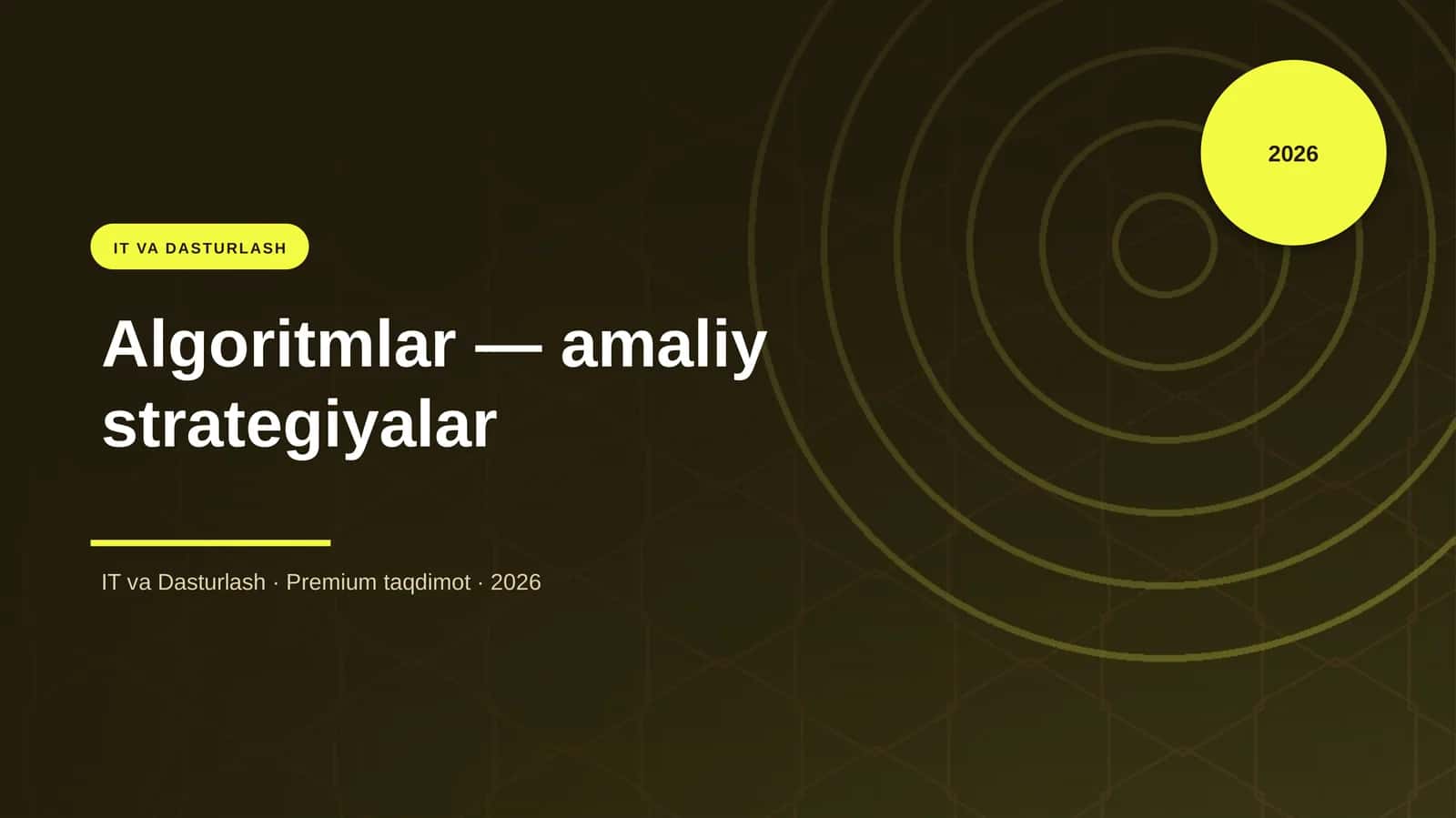Algoritmlar — amaliy strategiyalar 1