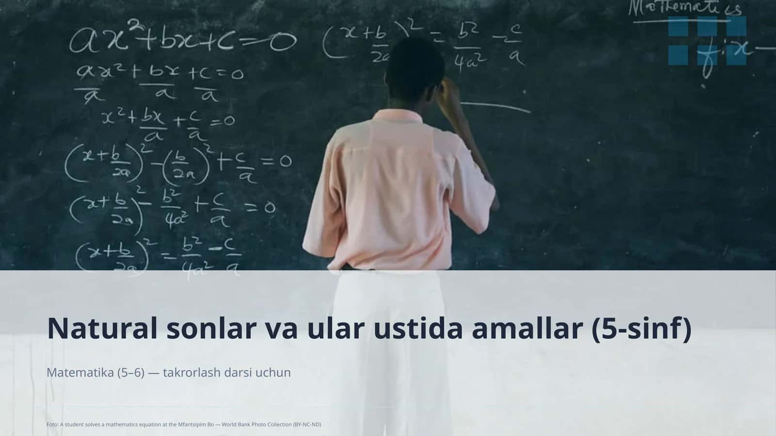 Matematika (5–6) — takrorlash darsi uchun 1