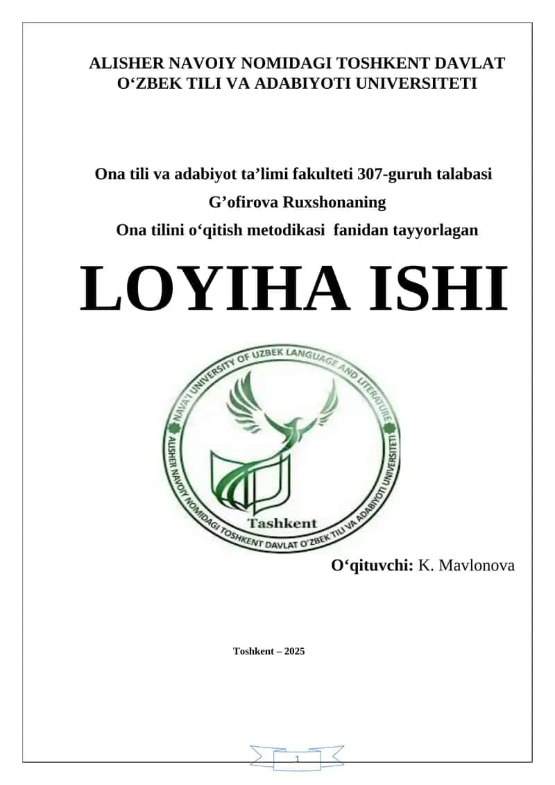 Loyiha Ishi 1