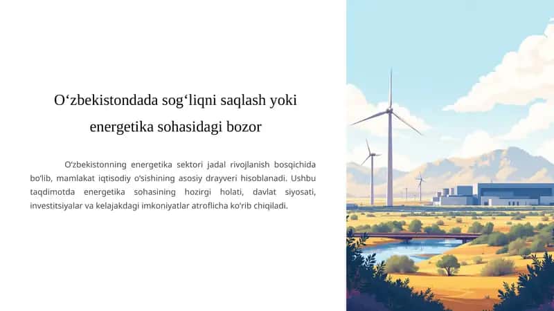 O‘zbekistondada sog‘liqni saqlash yoki energetika sohasidagi bozor 1