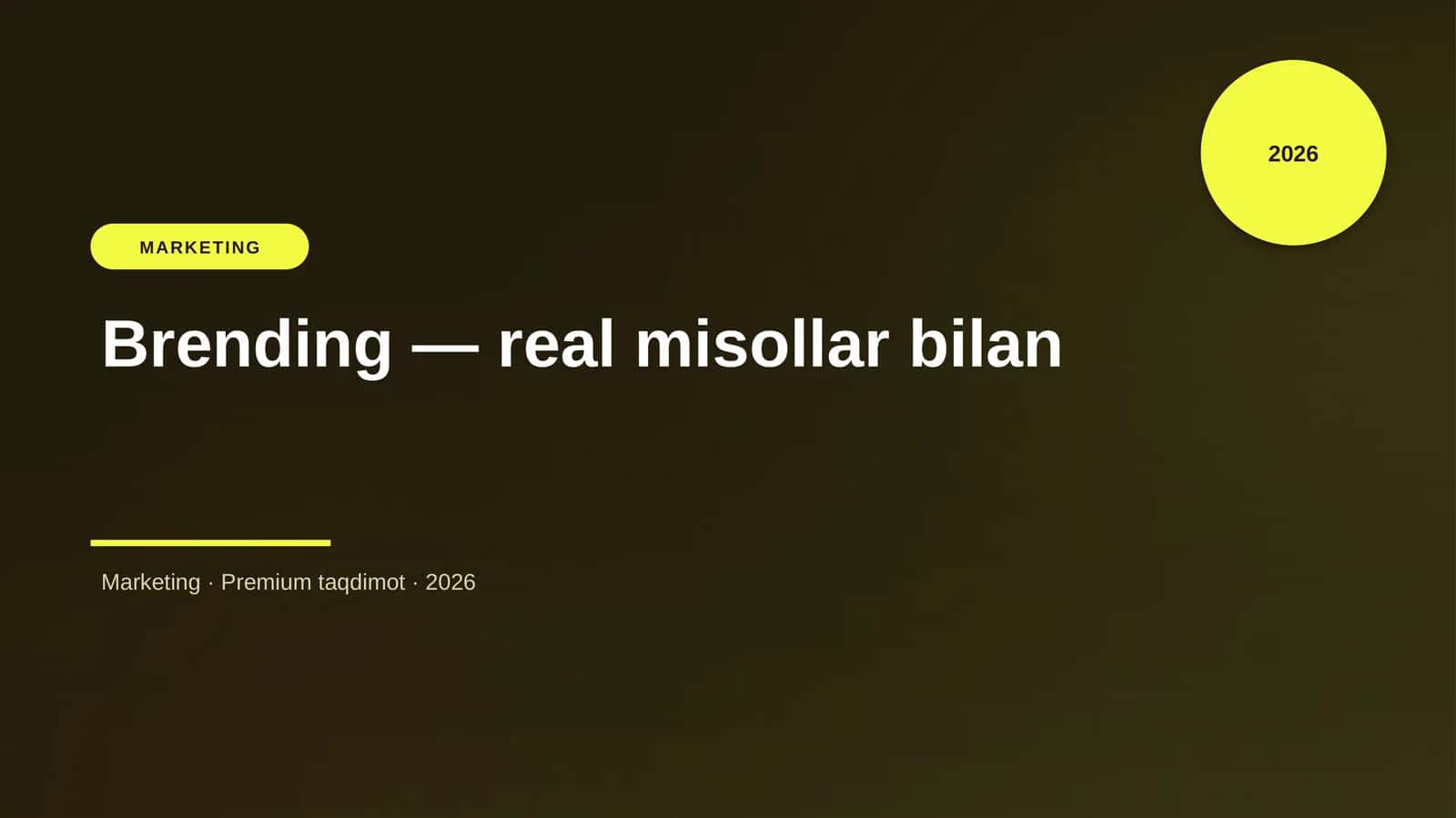 Brending — real misollar bilan 1