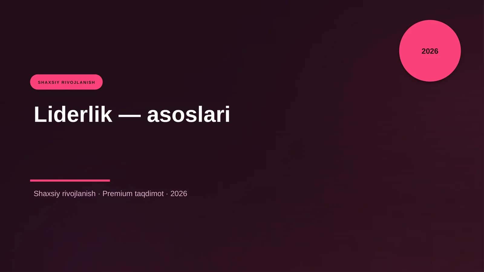 Liderlik — asoslari 1