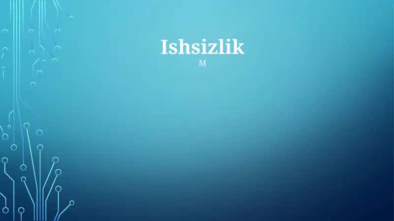 Ishsizlik 1