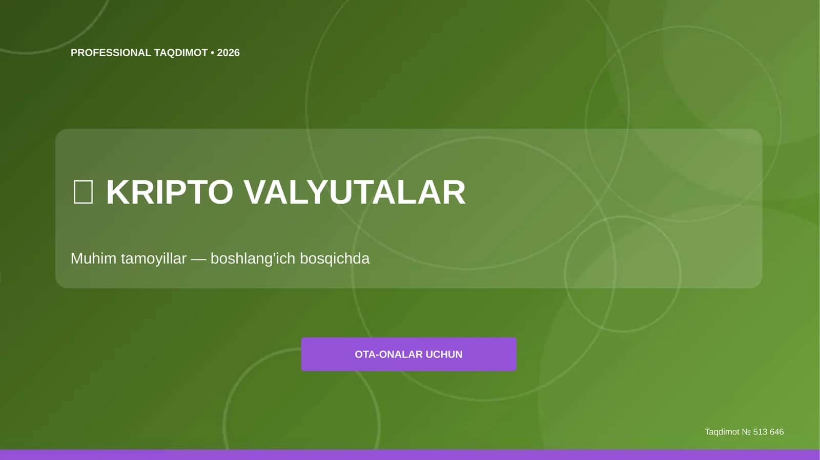 Kripto valyutalar: Muhim tamoyillar 1