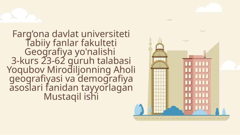 Urbanizatsiya va shaharlar 1
