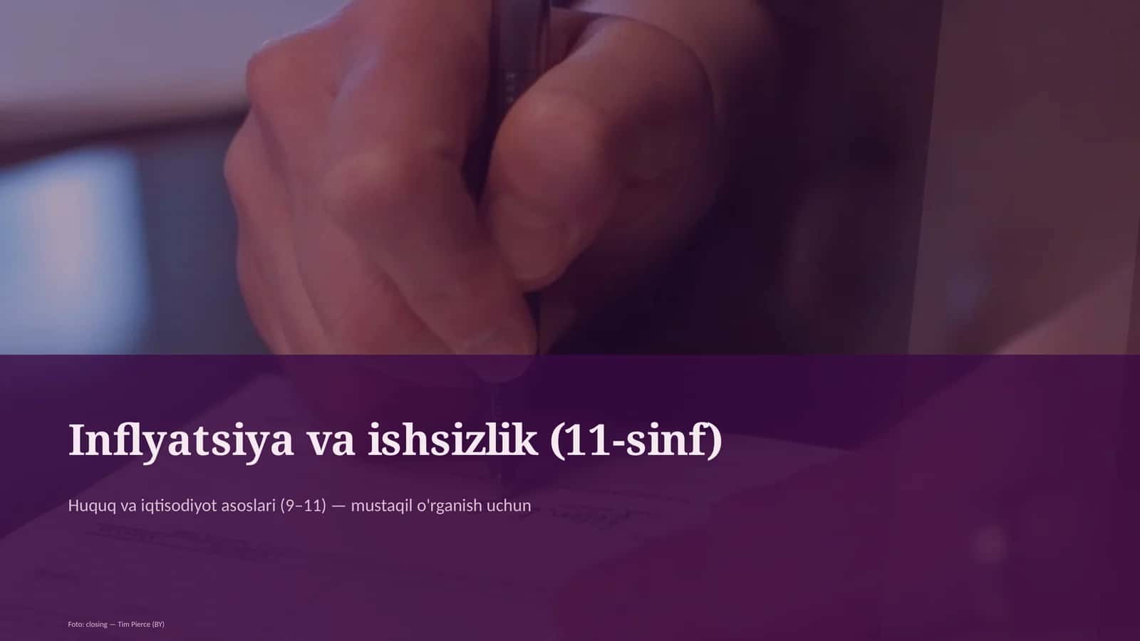 Inflyatsiya va ishsizlik (11-sinf) 1