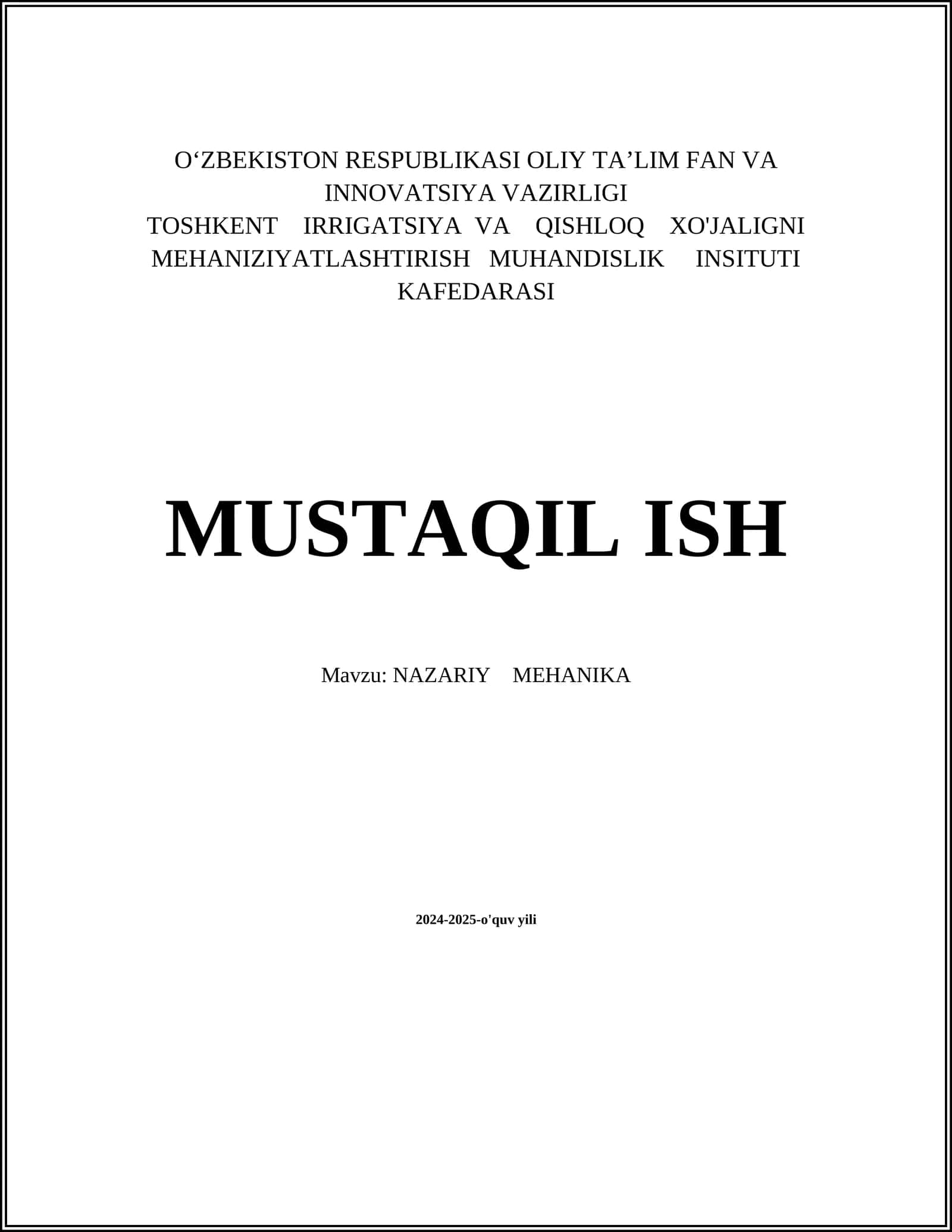 NAZARIY MEHANIKA 1