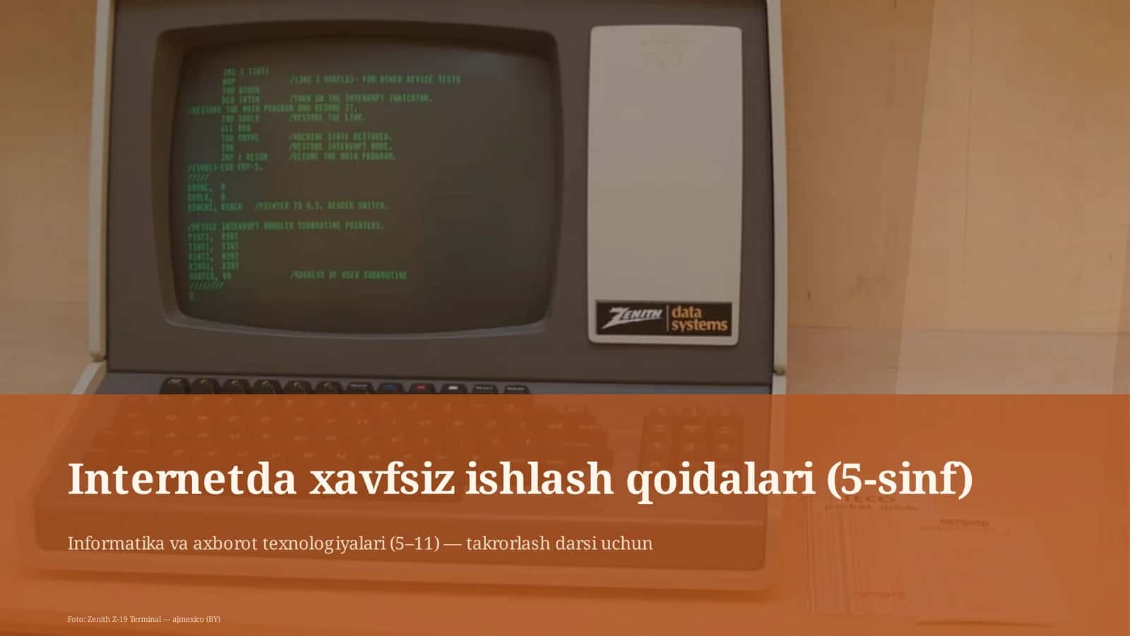 Internetda xavfsiz ishlash qoidalari (5-sinf) 1
