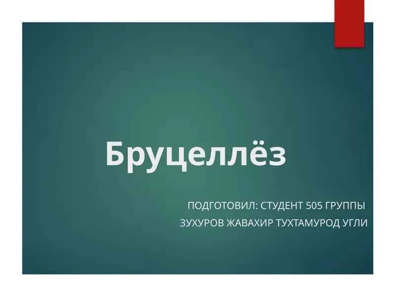 Бруцеллёз 1