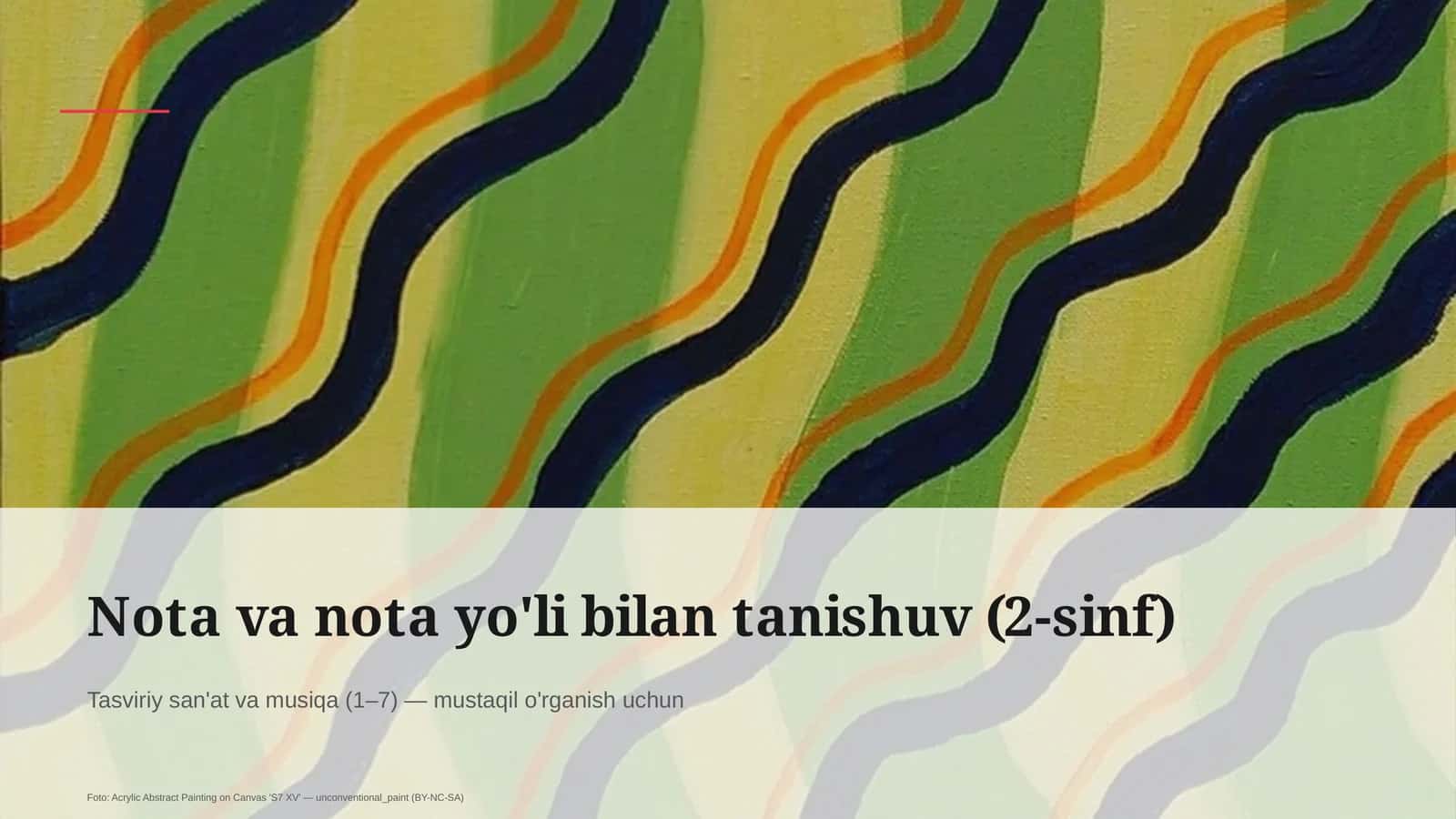 Tasviriy san'at va musiqa (1– 7) 1