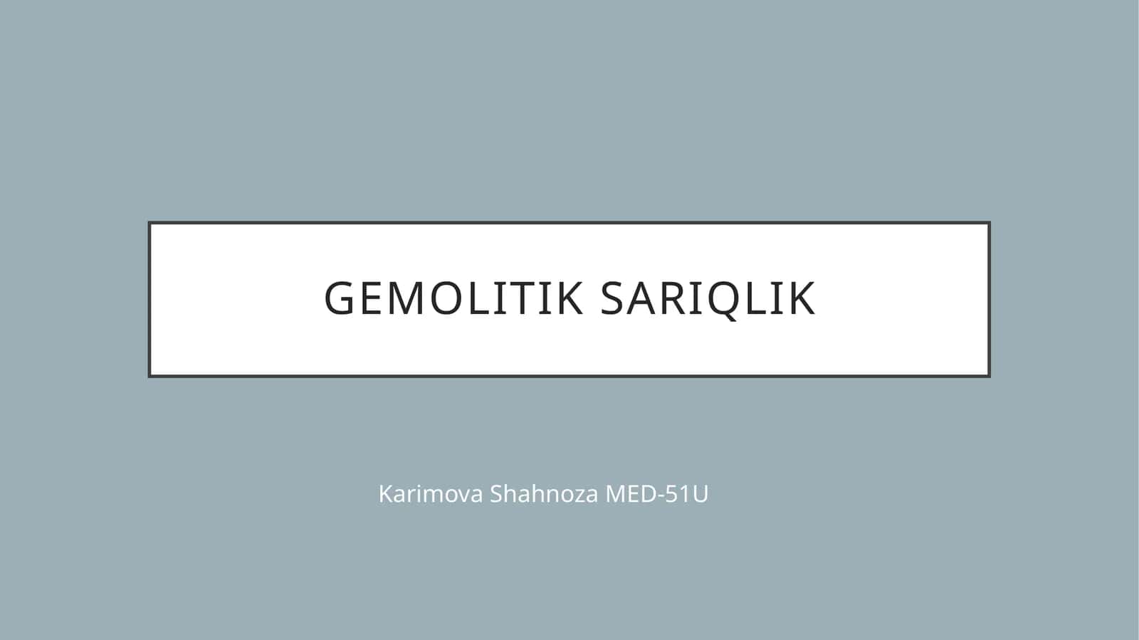 Gemolitik sariqlik 1